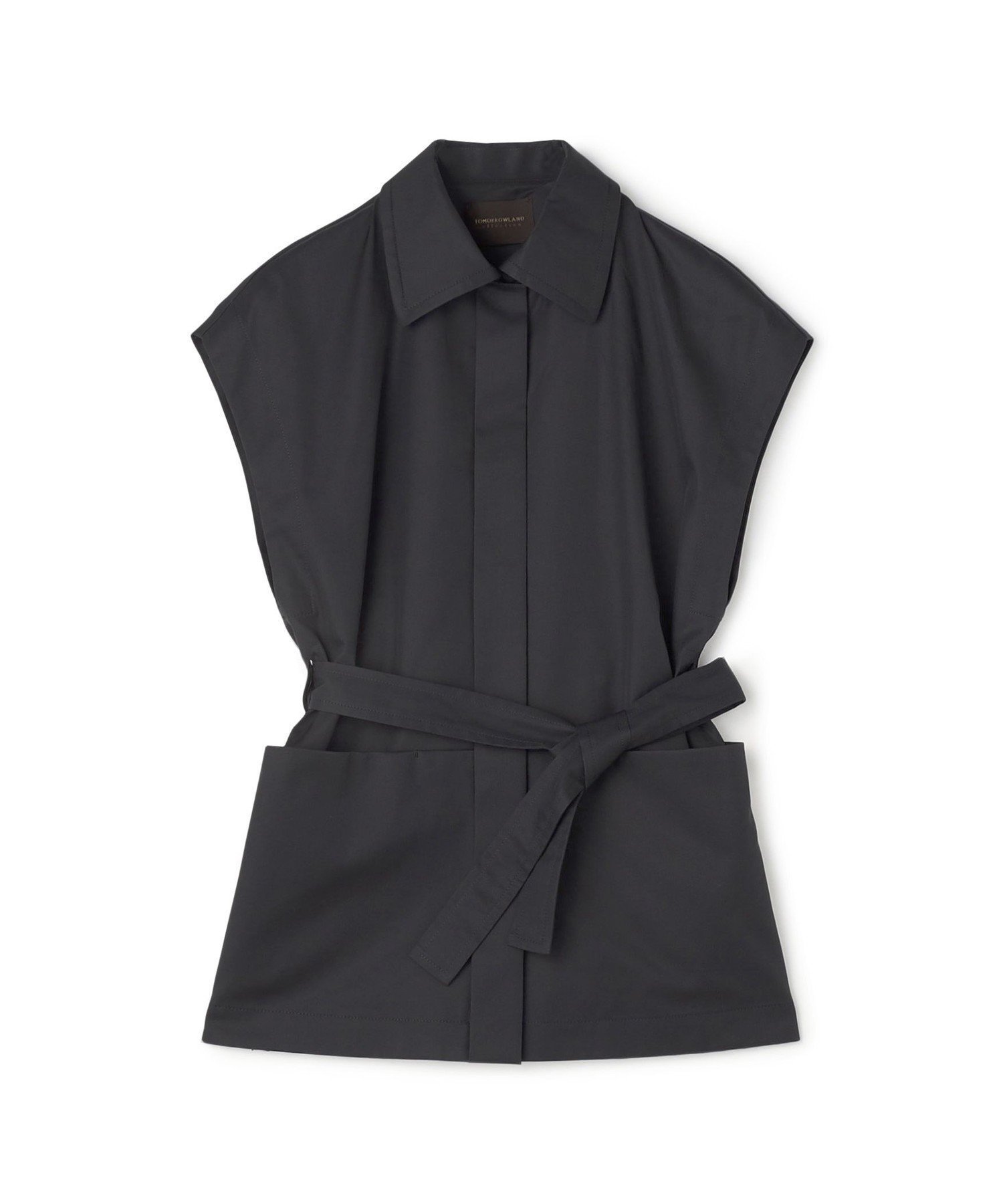 【トゥモローランド/TOMORROWLAND】のコットンギャバジン ワイドカラージレ インテリア・キッズ・メンズ・レディースファッション・服の通販 founy(ファニー) 　ファッション　Fashion　レディースファッション　Fashion for Women　アウター　Coat / Outerwear Collection　トップス・カットソー　Cut & Sew Tops　ベスト&ジレ / 重ね着スタイル　Vests & Gilets　おすすめ　Recommended / Our Picks　カットソー　Cut and Sewn Top　エレガント 上品　Elegant　69 ネイビー|ID: prp329100004868077 ipo3291000000036270131