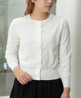 【ストロベリーフィールズ/STRAWBERRY FIELDS】の花モチーフニットカーディガン 人気、トレンドファッション・服の通販 founy(ファニー) ファッション Fashion レディースファッション Fashion for Women トップス・カットソー Cut & Sew Tops ニット Knit Tops & Sweaters カーディガン・羽織り Layered Style Cardigans |ID:prp329100004868092