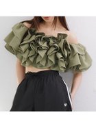 【スナイデル/SNIDEL】のオフショルボリュームフリルブラウス 人気、トレンドファッション・服の通販 founy(ファニー) ファッション Fashion レディースファッション Fashion for Women トップス・カットソー Cut & Sew Tops シャツ・ブラウス・オフィスカジュアル Elegant Blouses & Button-Ups ウェーブ Wavy Pattern クロップド Cropped, Short Length シャーリング Shirring, Ruched スポーティ Sporty, Casual Athletic スマート Smart, Elegant フリル Frill, Ruffle フロント Front, Front Design ミックス Mix, Mixed Style おすすめ Recommended / Our Picks thumbnail KKI[026]|ID: prp329100004868094 ipo3291000000036270351