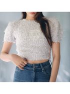 【スナイデル/SNIDEL】の【Chacott】ジャガードハーフプルオーバー 人気、トレンドファッション・服の通販 founy(ファニー) ファッション Fashion レディースファッション Fashion for Women トップス・カットソー Cut & Sew Tops カジュアルプルオーバー・ニットトップス Pullovers & Knit Tops / Casual Pullovers ウェーブ Wavy Pattern エレガント 上品 Elegant シルバー Silver, Metallic Silver スマート Smart, Elegant ダブル Double, Double-Breasted チュール Tulip, Tulip Motif バレエ Ballet, Ballet Style パール Pearl, Pearl Accent フロント Front, Front Design 半袖 Short Sleeve, Half Sleeve リボン Ribbon, Bow おすすめ Recommended / Our Picks thumbnail GRY[006]|ID: prp329100004868096 ipo3291000000036270403