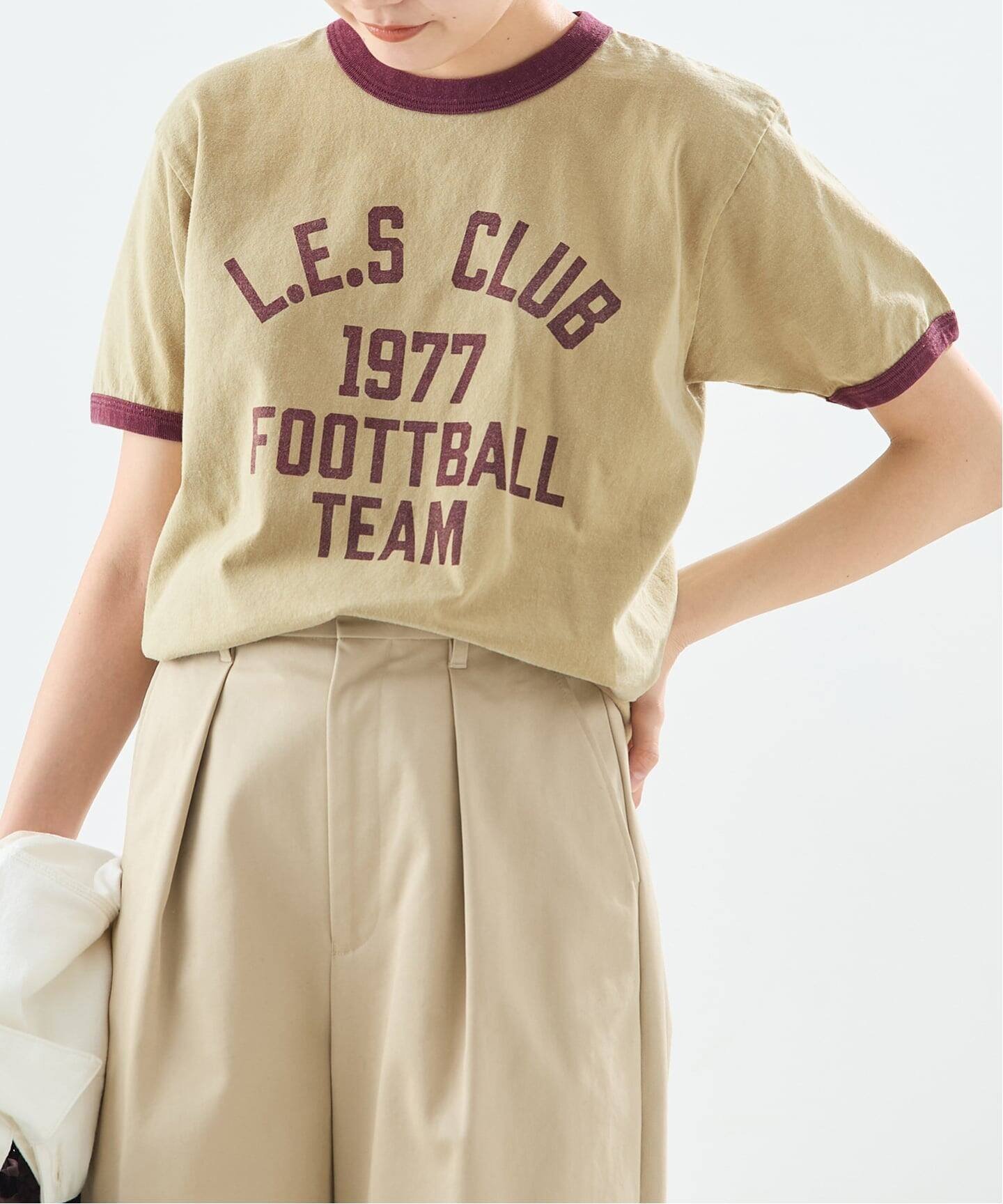 【ジャーナルスタンダード レサージュ/journal standard L'essage】の(L.E.S)リンガーTシャツ インテリア・キッズ・メンズ・レディースファッション・服の通販 founy(ファニー) 　ファッション　Fashion　レディースファッション　Fashion for Women　トップス・カットソー　Cut & Sew Tops　シャツ・ブラウス・オフィスカジュアル　Elegant Blouses & Button-Ups　ロングTシャツ・Tシャツ　Longline T-Shirts & Tees　2026年　2026　シンプル　Simple, Minimal　スラックス　Slacks, Dress Pants　デニム　Denim, Jeans Material　バランス　Balance, Style Balance　ベージュ|ID: prp329100004868111 ipo3291000000036270593