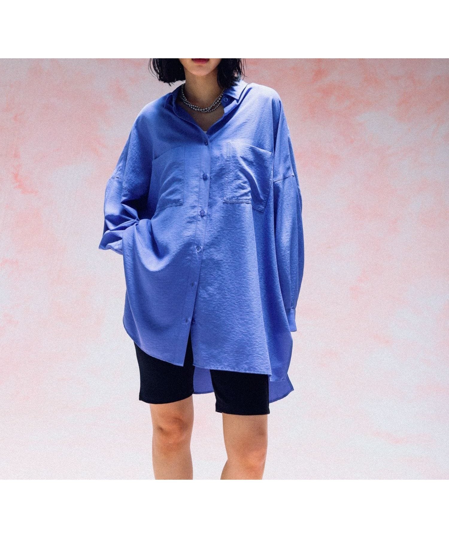 【レプシィム ローリーズファーム/LEPSIM LOWRYS FARM】のサラキレポンチョ長袖シャツチュニック インテリア・キッズ・メンズ・レディースファッション・服の通販 founy(ファニー) 　ファッション　Fashion　レディースファッション　Fashion for Women　アウター　Coat / Outerwear Collection　ポンチョ・ケープコート　Ponchos & Capes　トップス・カットソー　Cut & Sew Tops　シャツ・ブラウス・オフィスカジュアル　Elegant Blouses & Button-Ups　ギャザー　Gathered, Ruffled　シンプル　Simple, Minimal　チュニック　Tunic, Long Top　定番　Standard, Basic Item　長袖　Long Sleeve, Full Sleeve　ブルー86|ID: prp329100004868403 ipo3291000000036274749