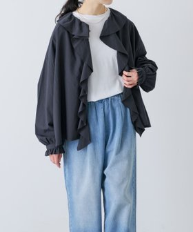 【かぐれ/kagure / URBAN RESEARCH】のコットンフリルカラーシャツ 人気、トレンドファッション・服の通販 founy(ファニー) ファッション Fashion レディースファッション Fashion for Women トップス・カットソー Cut & Sew Tops シャツ・ブラウス・オフィスカジュアル Elegant Blouses & Button-Ups 2026年 2026 ジャケット Jacket, Outerwear フリル Frill, Ruffle リネン Linen, Linen Fabric ロング Long, Long-Length エレガント 上品 Elegant 夏 Summer S/S・春夏 SS, Spring/Summer, Warm Season |ID:prp329100004868408
