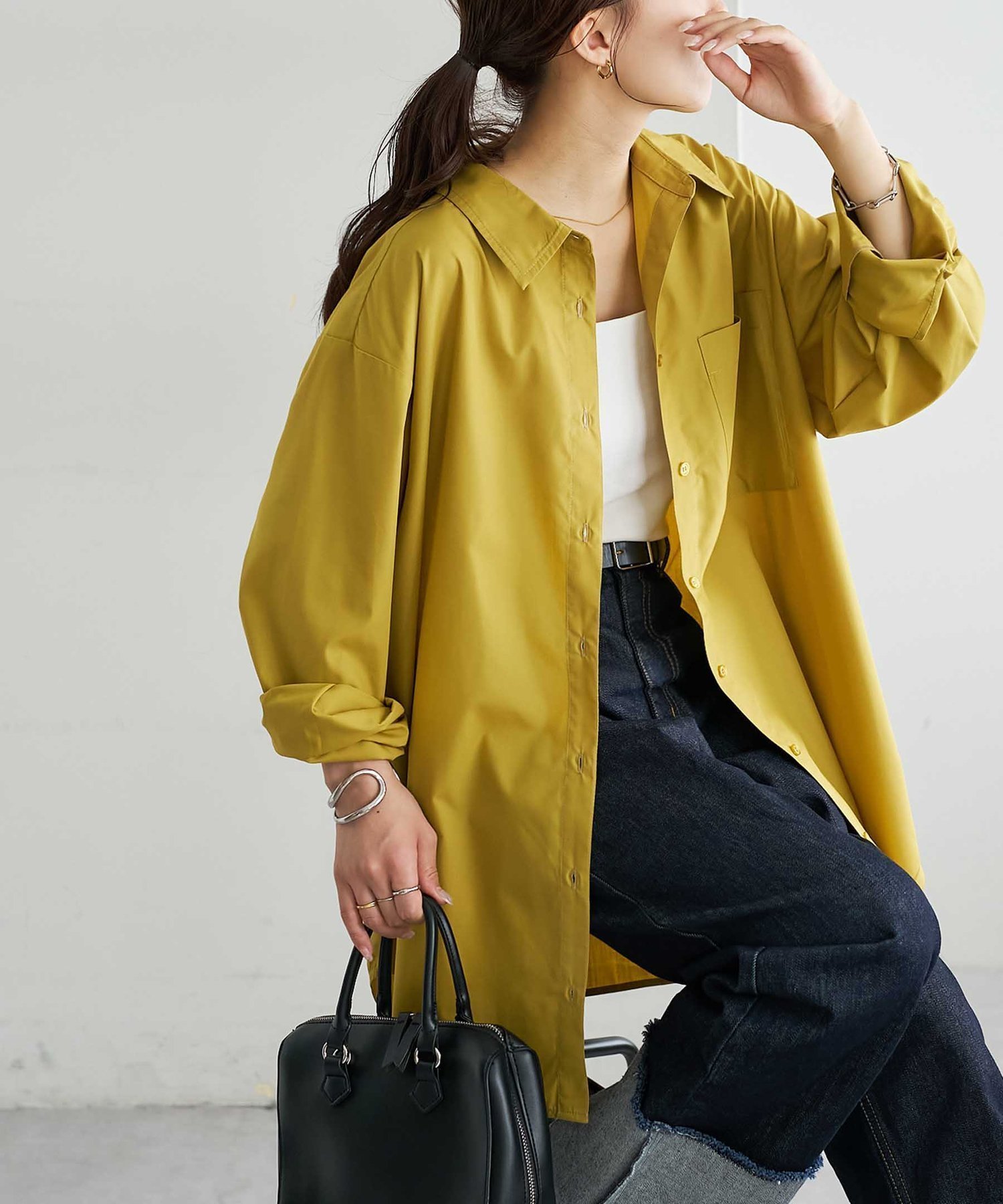 【ディスコート/Discoat】の《新色追加!》【WEB限定】レギュラーカラービックシャツ インテリア・キッズ・メンズ・レディースファッション・服の通販 founy(ファニー) 　ファッション　Fashion　レディースファッション　Fashion for Women　トップス・カットソー　Cut & Sew Tops　シャツ・ブラウス・オフィスカジュアル　Elegant Blouses & Button-Ups　キャミ　Camisole, Cami Top　キャミソール　Camisole, Spaghetti Strap Top　吸水　Absorbent, Quick-Dry　ショルダー　Shoulder, Shoulder Strap　ショート　Short, Short Length　スラックス　Slacks, Dress Pants　スリット　Slit, Slit Detail　とろみ　Fluid, Flowy Fabric　タンク　Tank Top, Sleeveless Top　デニム　Denim, Jeans Material　ドロップ　Drop Shoulder, Dropped Style　定番　Standard, Basic Item　ビッグ　Big, Oversized　フロント　Front, Front Design　ポケット　Pocket, Pocket Detail　リラックス　Relax, Relaxed Fit　レギュラー　Regular, Standard Fit　おすすめ　Recommended / Our Picks　マスタード|ID: prp329100004868409 ipo3291000000036274894