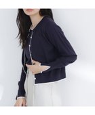 【ナチュラル ビューティー ベーシック/NATURAL BEAUTY BASIC】のクルミボタンバイカラーアンサンブル 人気、トレンドファッション・服の通販 founy(ファニー) ファッション Fashion レディースファッション Fashion for Women トップス・カットソー Cut & Sew Tops アンサンブルニット Knit Ensembles & Twin Sets アンサンブル Ensemble Set インナー Innerwear カーディガン Cardigan, Knitwear コンパクト Compact, Small Size スリット Slit, Slit Detail ポケット Pocket, Pocket Detail thumbnail ネイビー系2|ID: prp329100004868411 ipo3291000000036275048