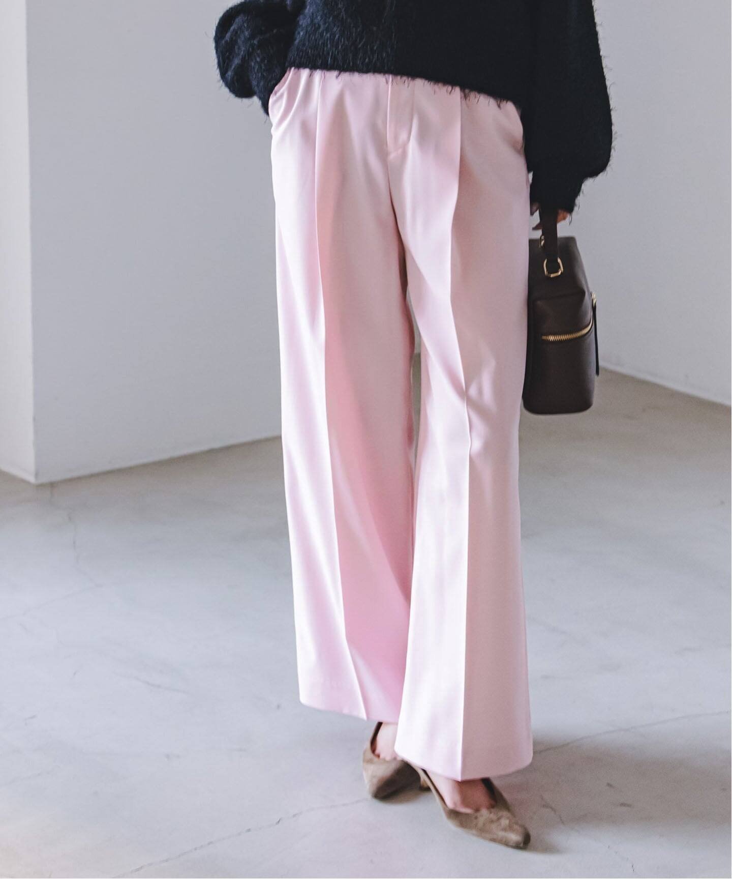 【ノーブル / スピック&スパン/NOBLE / Spick & Span】の《追加・WEB限定カラー》エステルツイルストレッチスラックスパンツ インテリア・キッズ・メンズ・レディースファッション・服の通販 founy(ファニー) 　ファッション　Fashion　レディースファッション　Fashion for Women　パンツ　Pants & Trousers　洗える　Machine Washable　スタイリッシュ　Stylish, Fashionable　ツイル　Twist, Twisted Detail　定番　Standard, Basic Item　ピンク A|ID: prp329100004868415 ipo3291000000036275138