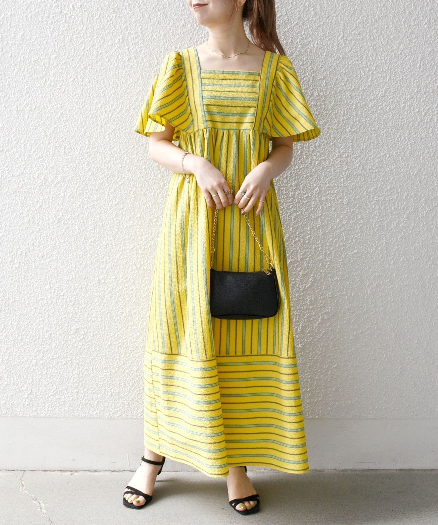 【シップス フォー ウィメン/SHIPS】のSHIPS any 洗濯機可能 ミニサッカー スクエアネック フレア ワンピース インテリア・キッズ・メンズ・レディースファッション・服の通販 founy(ファニー) 　ファッション　Fashion　レディースファッション　Fashion for Women　ワンピース　Dresses　イエロー　Yellow　春　Spring　洗える　Machine Washable　ギャザー　Gathered, Ruffled　サッカー　Seersucker, Summer Fabric　サンダル　Sandals, Summer Shoes　スクエア　Square, Square Shape　スニーカー　Sneakers, Trainers　スリーブ　Sleeve, Long Sleeve / Short Sleeve　ダウン　Down, Puffer　デニム　Denim, Jeans Material　定番　Standard, Basic Item　人気　Popular, Best Seller　フレア　Flare, Flared　S/S・春夏　SS, Spring/Summer, Warm Season　おすすめ　Recommended / Our Picks　夏　Summer　旅行　Travel　2025年　2025　2025春夏・S/S　Spring/Summer 2025 SS25　イエロー|ID: prp329100004868439 ipo3291000000036275660