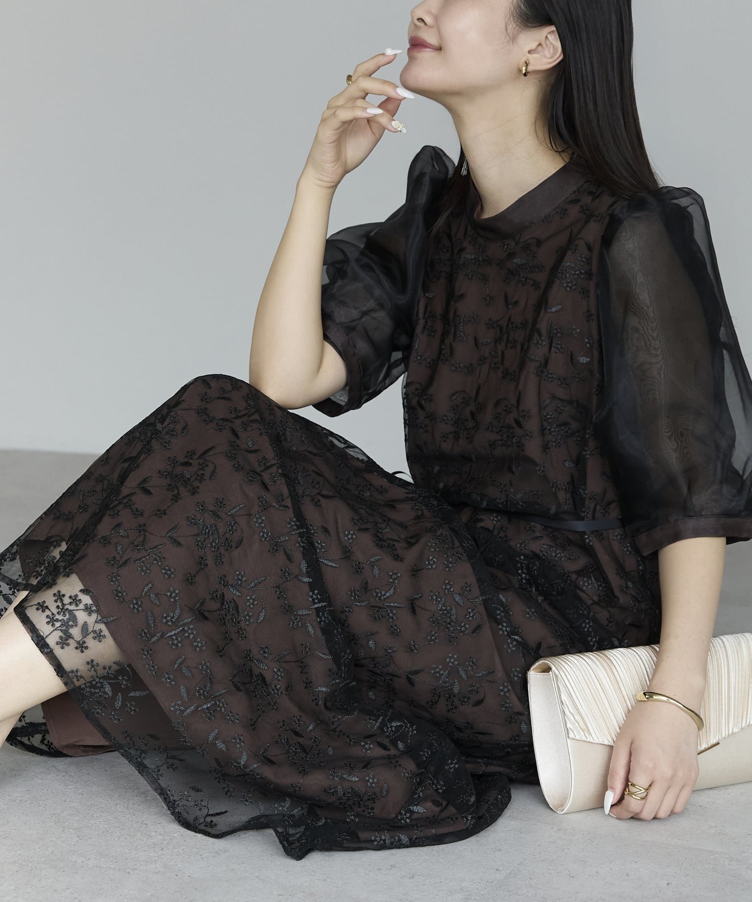 【プレフェリール/PREFERIR】のシアースリーブレース結婚式パーティードレス インテリア・キッズ・メンズ・レディースファッション・服の通販 founy(ファニー) 　ファッション　Fashion　レディースファッション　Fashion for Women　ワンピース　Dresses　フォーマル・パーティードレス・結婚式用ドレス　Elegant & Casual Dresses　エレガント 上品　Elegant　シアー　Sheer, See-Through　ドレス　Dress, One-Piece　リボン　Ribbon, Bow　レース　Lace, Lace Fabric　ロマンティック　Romantic, Feminine Style　二次会　After Party　結婚式　Wedding　ブラウン|ID: prp329100004868440 ipo3291000000036275670