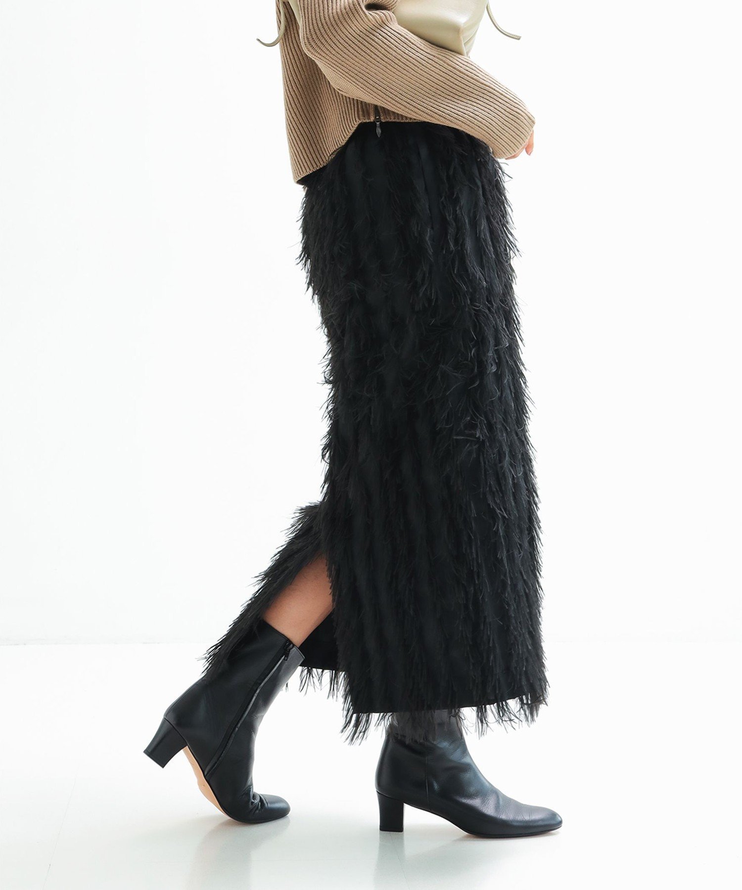 【デミルクス ビームス/Demi-Luxe BEAMS】の【YouTubeで紹介】フェザー ジャガード ドレス スカート .M ドットエム 人気、トレンドファッション・服の通販 founy(ファニー) 　ファッション　Fashion　レディースファッション　Fashion for Women　スカート　Skirts　オケージョン　Occasion Wear　シンプル　Simple, Minimal　ジャカード／ジャガード　Jacquard, Woven Pattern　ジャケット　Jacket, Outerwear　タイトスカート　Pencil Skirt, Tight Skirt　ドレス　Dress, One-Piece　フェザー　Feather, Feather Detail　フラット　Flat, Flat Shoes　ランダム　Random, Irregular　 other-1|ID: prp329100004868442 ipo3291000000036275686