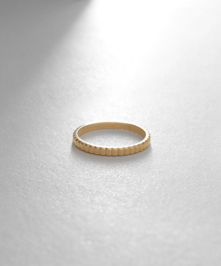 【ココシュニック/COCOSHNIK】のK18ガドルーンカット リング細 人気、トレンドファッション・服の通販 founy(ファニー) 　ファッション　Fashion　レディースファッション　Fashion for Women　おすすめ　Recommended / Our Picks　ジュエリー　Jewelry, Accessories　センター　Center, Center Line　トレンド　Trend, Trending Now　 other-1|ID: prp329100004868448 ipo3291000000036275747