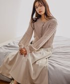 【ミスティ ウーマン/mysty woman】のケーブルニットカーデSETワンピース 人気、トレンドファッション・服の通販 founy(ファニー) ファッション Fashion レディースファッション Fashion for Women ワンピース Dresses インナー Innerwear カーディガン Cardigan, Knitwear コンパクト Compact, Small Size レース Lace, Lace Fabric thumbnail ベージュ|ID: prp329100004868451 ipo3291000000036275778