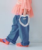 【エフオー オンラインストア/F.O.Online Store / KIDS】のハートポケットフリルパンツ リンク 人気、トレンドファッション・服の通販 founy(ファニー) ファッション Fashion キッズファッション Fashion for Kids ボトムス Bottoms 春 Spring ギンガム Gingham, Gingham Fabric 今季 This Season, Current Season 切替 Switching, Contrast Panel チェック Check, Plaid, Tartan デニム Denim, Jeans Material フリル Frill, Ruffle ブリーチ Bleach, Washed Finish ベビー Baby, Babywear ポケット Pocket, Pocket Detail ユーズド Used, Vintage-Look レース Lace, Lace Fabric おすすめ Recommended / Our Picks thumbnail デニム|ID: prp329100004868832 ipo3291000000036282037
