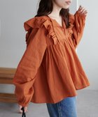 【ディスコート/Discoat】の【WEB限定】ショルダーフリルブラウス 人気、トレンドファッション・服の通販 founy(ファニー) ファッション Fashion レディースファッション Fashion for Women トップス・カットソー Cut & Sew Tops シャツ・ブラウス・オフィスカジュアル Elegant Blouses & Button-Ups 春 Spring ギャザー Gathered, Ruffled ショルダー Shoulder, Shoulder Strap シンプル Simple, Minimal スキッパー Skipper, Open Collar スラックス Slacks, Dress Pants テーパード Tapered, Tapered Pants デニム Denim, Jeans Material フェミニン Feminine, Girly フリル Frill, Ruffle S/S・春夏 SS, Spring/Summer, Warm Season おすすめ Recommended / Our Picks 夏 Summer エレガント 上品 Elegant thumbnail オレンジ|ID: prp329100004869050 ipo3291000000036283401