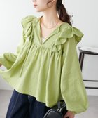 【ディスコート/Discoat】の【WEB限定】ショルダーフリルブラウス 人気、トレンドファッション・服の通販 founy(ファニー) ファッション Fashion レディースファッション Fashion for Women トップス・カットソー Cut & Sew Tops シャツ・ブラウス・オフィスカジュアル Elegant Blouses & Button-Ups 春 Spring ギャザー Gathered, Ruffled ショルダー Shoulder, Shoulder Strap シンプル Simple, Minimal スキッパー Skipper, Open Collar スラックス Slacks, Dress Pants テーパード Tapered, Tapered Pants デニム Denim, Jeans Material フェミニン Feminine, Girly フリル Frill, Ruffle S/S・春夏 SS, Spring/Summer, Warm Season おすすめ Recommended / Our Picks 夏 Summer エレガント 上品 Elegant thumbnail グリーンイエロー|ID: prp329100004869050 ipo3291000000036283407