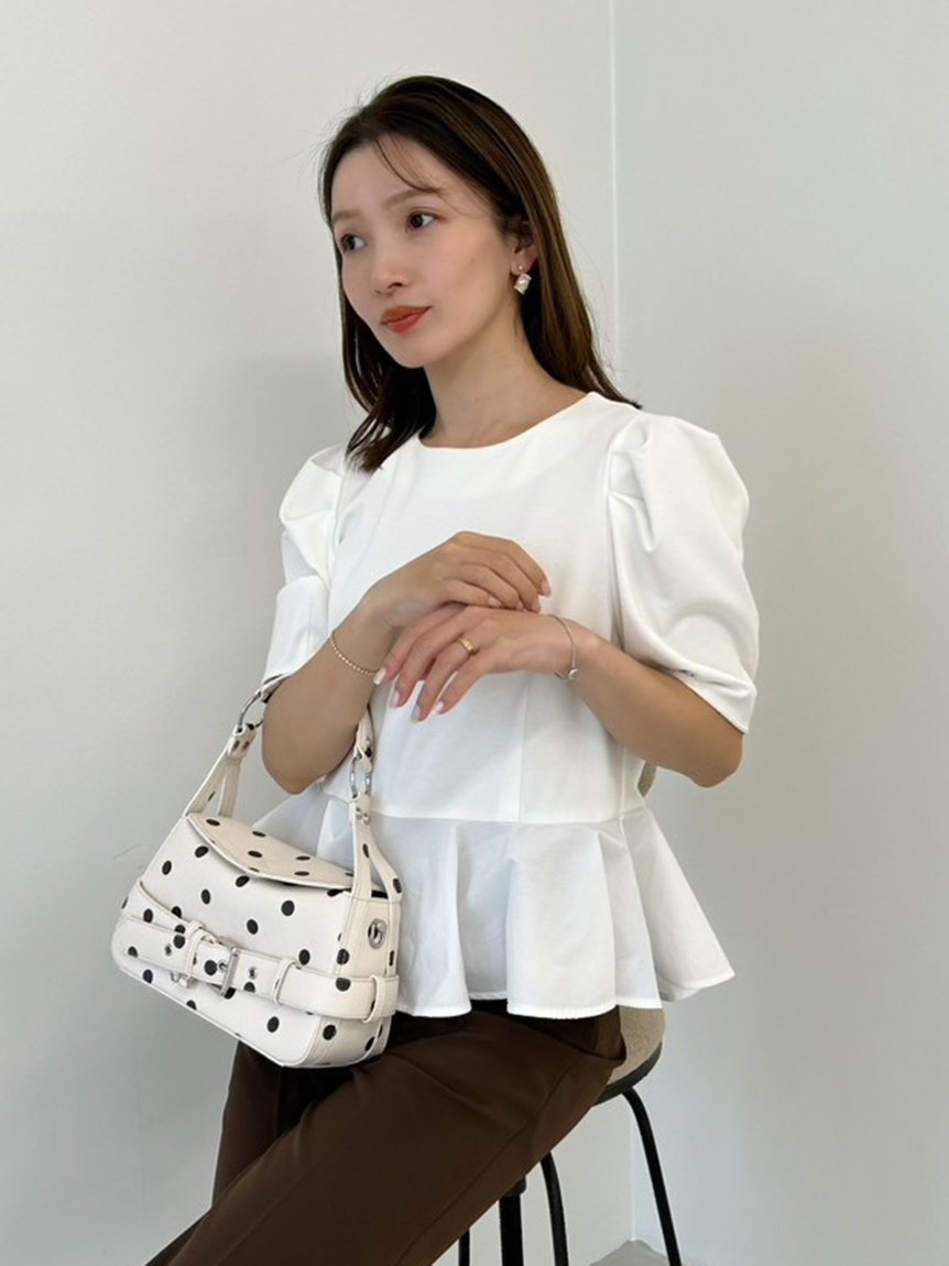 【フレイ アイディー/FRAY I.D】のドッキングペプラムカットソー 人気、トレンドファッション・服の通販 founy(ファニー) 　ファッション　Fashion　レディースファッション　Fashion for Women　トップス・カットソー　Cut & Sew Tops　カットソー・ベーシックTシャツ　Cut-and-Sewn Tops / Stretch Tees & Basics　カットソー　Cut and Sewn Top　スマート　Smart, Elegant　フォルム　Silhouette, Form　フレア　Flare, Flared　ペプラム　Peplum, Flared Hem　エレガント 上品　Elegant　 other-1|ID: prp329100004869074 ipo3291000000036284066