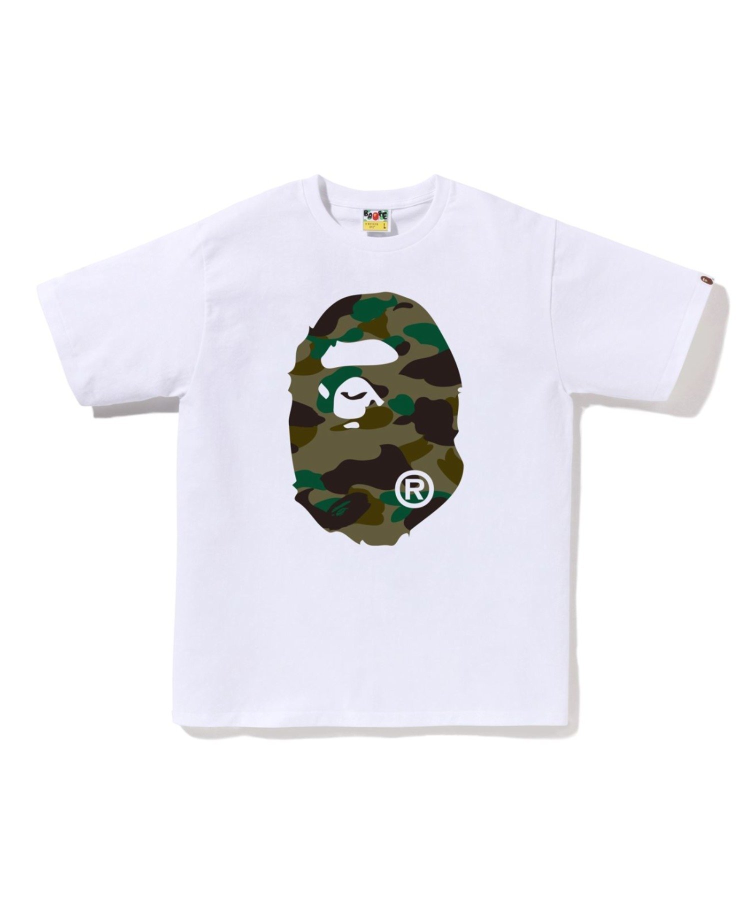 【ア ベイシング エイプ/A BATHING APE】の1ST CAMO BIG APE HEAD TEE インテリア・キッズ・メンズ・レディースファッション・服の通販 founy(ファニー) 　ファッション　Fashion　レディースファッション　Fashion for Women　インナー　Innerwear　グラフィック　Graphic, Graphic Design　ショート　Short, Short Length　スリーブ　Sleeve, Long Sleeve / Short Sleeve　フロント　Front, Front Design　プリント　Print, Printed Pattern　ラバー　Rubber, Rubber Sole　WH×GR|ID: prp329100004869077 ipo3291000000036284211