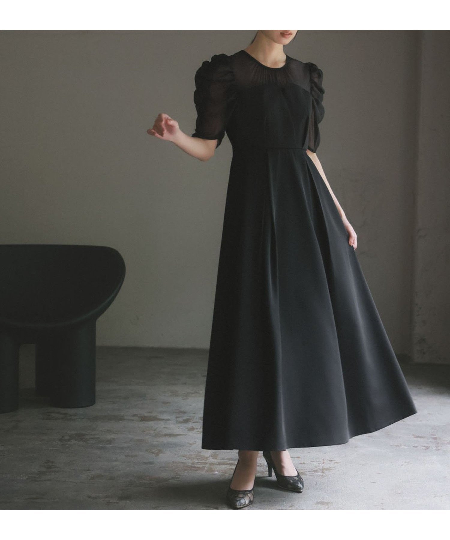 【その他のブランド/Other】のオーガンジー切り替えフレアロング丈 結婚式 ワンピース パーティードレス インテリア・キッズ・メンズ・レディースファッション・服の通販 founy(ファニー) 　ファッション　Fashion　レディースファッション　Fashion for Women　ワンピース　Dresses　フォーマル・パーティードレス・結婚式用ドレス　Elegant & Casual Dresses　オーガンジー　Organza Fabric　ギャザー　Gathered, Ruffled　シアー　Sheer, See-Through　スリーブ　Sleeve, Long Sleeve / Short Sleeve　ドレス　Dress, One-Piece　フレア　Flare, Flared　ボックス　Boxy, Box Shape　ヨーク　Yoke, Yoke Design　リボン　Ribbon, Bow　ロング　Long, Long-Length　再入荷　Restock / Back in Stock　おすすめ　Recommended / Our Picks　結婚式　Wedding　披露宴　Wedding Reception　二次会　After Party　BK|ID: prp329100004869098 ipo3291000000036284431