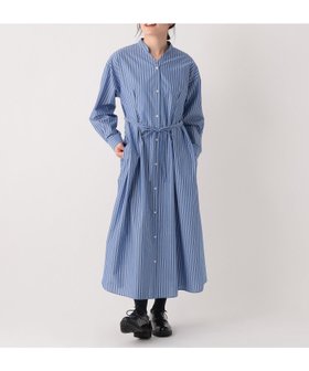 【アフタヌーンティー リビング/Afternoon Tea LIVING】のストライプブロードスキッパーワンピース 人気、トレンドファッション・服の通販 founy(ファニー) ファッション Fashion レディースファッション Fashion for Women ワンピース Dresses エレガント 上品 Elegant カーディガン Cardigan, Knitwear ロング Long, Long-Length |ID:prp329100004869105