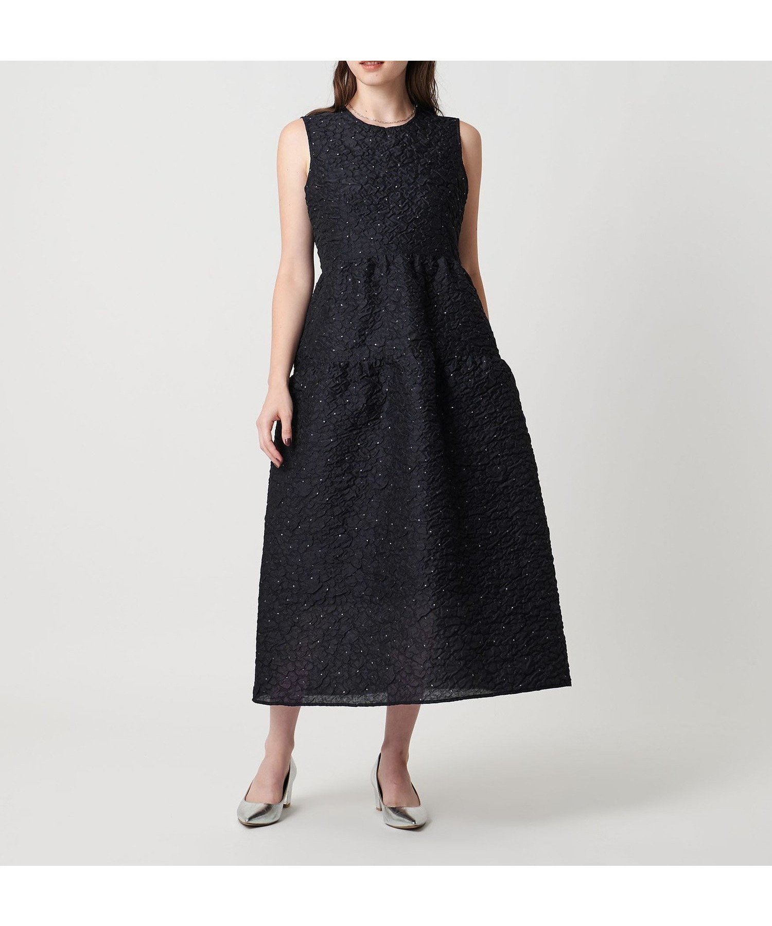 【ユナイテッドアローズ/UNITED ARROWS】のジャガード ワンピース 人気、トレンドファッション・服の通販 founy(ファニー) 　ファッション　Fashion　レディースファッション　Fashion for Women　ワンピース　Dresses　アンダー　Underwear Essentials　インナー　Innerwear　ティアードスカート　Tiered Skirt, Flounced Skirt　ドレス　Dress, One-Piece　ノースリーブ　Sleeveless, No-Sleeve　ベスト　Vest, Waistcoat　アウトレット　Outlet / Clearance　おすすめ　Recommended / Our Picks　 other-1|ID: prp329100004869106 ipo3291000000036284522