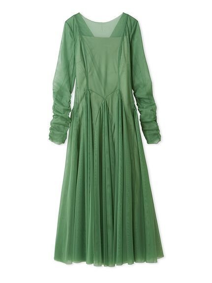 【スナイデル/SNIDEL】のチュールボリュームドレス インテリア・キッズ・メンズ・レディースファッション・服の通販 founy(ファニー) 　ファッション　Fashion　レディースファッション　Fashion for Women　ワンピース　Dresses　フォーマル・パーティードレス・結婚式用ドレス　Elegant & Casual Dresses　インナー　Innerwear　エアリー　Airy Texture　エレガント 上品　Elegant　キャミソール　Camisole, Spaghetti Strap Top　サテン　Satin, Glossy Fabric　シアー　Sheer, See-Through　シンプル　Simple, Minimal　ストレート　Straight, Straight Cut　スマート　Smart, Elegant　チュール　Tulip, Tulip Motif　ドレス　Dress, One-Piece　リボン　Ribbon, Bow　ロマンティック　Romantic, Feminine Style　おすすめ　Recommended / Our Picks　GRN[024]|ID: prp329100004869112 ipo3291000000036284645