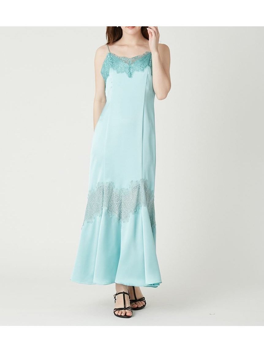 【フレイ アイディー/FRAY I.D】のレーストリムマーメイドワンピース インテリア・キッズ・メンズ・レディースファッション・服の通販 founy(ファニー) 　ファッション　Fashion　レディースファッション　Fashion for Women　ワンピース　Dresses　コンパクト　Compact, Small Size　サテン　Satin, Glossy Fabric　シアー　Sheer, See-Through　ジャケット　Jacket, Outerwear　スマート　Smart, Elegant　チュール　Tulip, Tulip Motif　デニム　Denim, Jeans Material　ドット　Polka Dot, Dot Pattern　プリント　Print, Printed Pattern　マーメイド　Mermaid, Fishtail Silhouette　レース　Lace, Lace Fabric　TUQ[085]|ID: prp329100004869119 ipo3291000000036284715