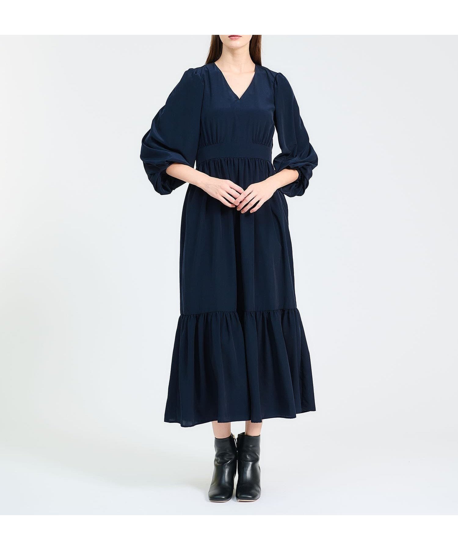 【エストネーション/ESTNATION】のポリエステルギャザーマキシワンピース《EXCLUSIVE》 人気、トレンドファッション・服の通販 founy(ファニー) 　ファッション　Fashion　レディースファッション　Fashion for Women　ワンピース　Dresses　マキシ丈ワンピース・ロングドレス　Maxi Dresses / Long One-Pieces　 other-1|ID: prp329100004869120 ipo3291000000036284721