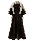 【キャンディストリッパー/Candy Stripper】のCND TRACK JERSEY DRESS 人気、トレンドファッション・服の通販 founy(ファニー) ファッション Fashion レディースファッション Fashion for Women ワンピース Dresses フォーマル・パーティードレス・結婚式用ドレス Elegant & Casual Dresses ギャザー Gathered, Ruffled スポーティ Sporty, Casual Athletic タフタ Taffeta, Structured Fabric ドッキング Docking, Mixed Material ドローコード Drawcord, Drawstring Cord バランス Balance, Style Balance ロング Long, Long-Length 切替 Switching, Contrast Panel thumbnail DARK BROWN×BEIGE|ID: prp329100004869132 ipo3291000000036284861