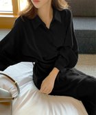 【ミニミニストア/miniministore】のきれいめシャツワンピース ウエストマーク ブラック|ID: prp329100004869133 ipo3291000000036284870