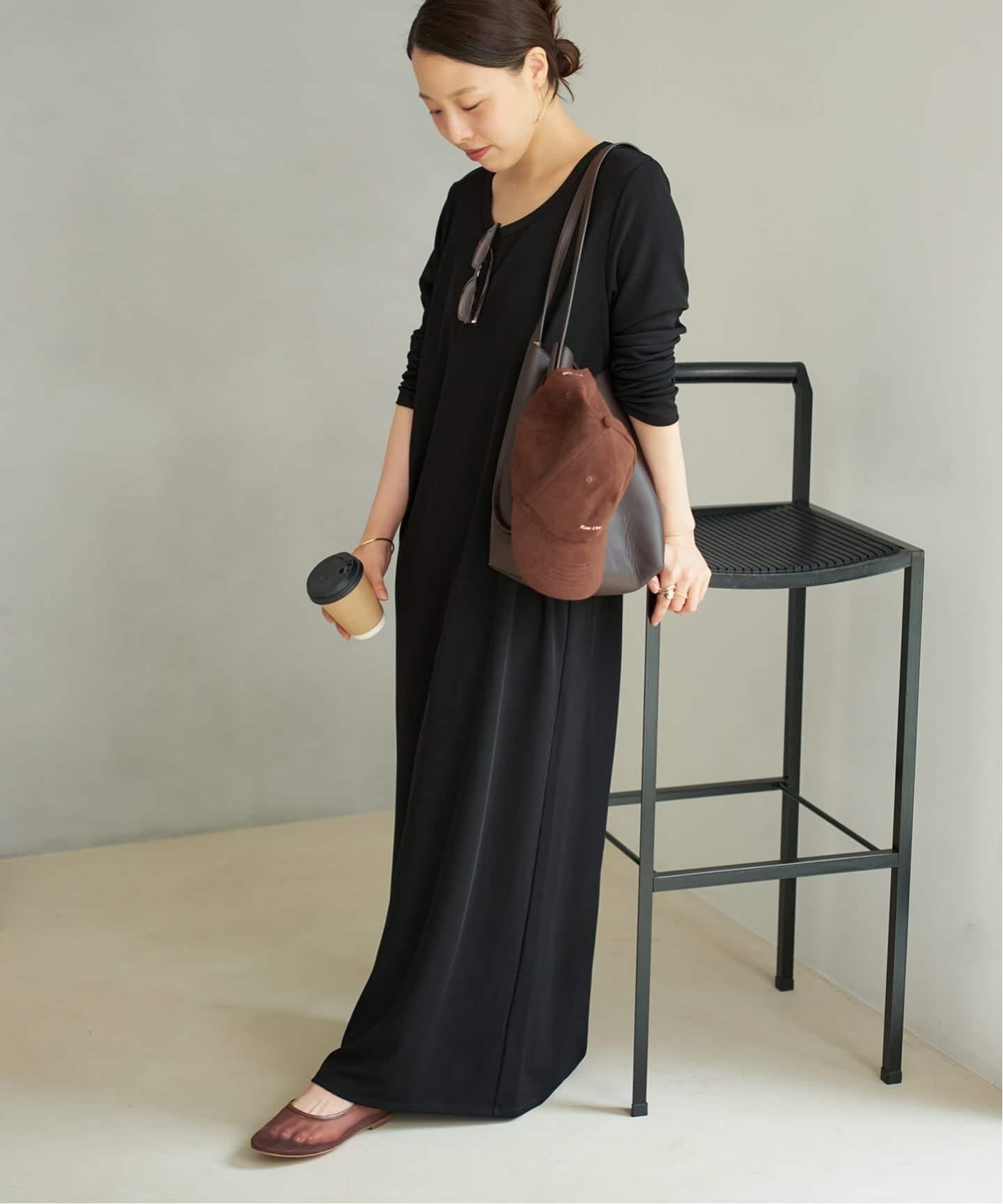 【プラージュ/Plage】の《追加》Rib ロングスリーブ ワンピース 2 インテリア・キッズ・メンズ・レディースファッション・服の通販 founy(ファニー) 　ファッション　Fashion　レディースファッション　Fashion for Women　ワンピース　Dresses　シンプル　Simple, Minimal　スリーブ　Sleeve, Long Sleeve / Short Sleeve　ロング　Long, Long-Length　ブラック|ID: prp329100004869136 ipo3291000000036284906