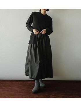 【ラシュッド/LASUD】のアシンメトリー異素材ドッキングワンピース 人気、トレンドファッション・服の通販 founy(ファニー) ファッション Fashion レディースファッション Fashion for Women ワンピース Dresses アシンメトリー Asymmetrical Style ドッキング Docking, Mixed Material バルーン Balloon, Balloon Silhouette ポケット Pocket, Pocket Detail リラックス Relax, Relaxed Fit |ID:prp329100004869138