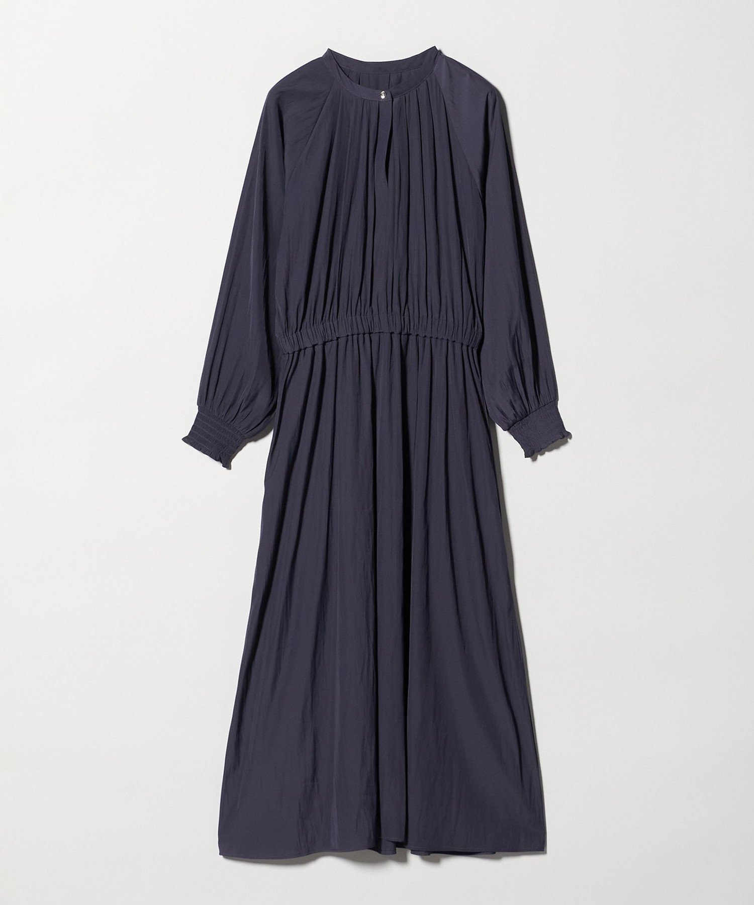 【ユナイテッドアローズ/UNITED ARROWS】のギャザー ワンピース -ウォッシャブル- A DAY IN THE LIFE インテリア・キッズ・メンズ・レディースファッション・服の通販 founy(ファニー) 　ファッション　Fashion　レディースファッション　Fashion for Women　ワンピース　Dresses　ウォッシャブル　Machine Washable　ヴィンテージ　Vintage Style　春　Spring　カットソー　Cut and Sewn Top　カーディガン　Cardigan, Knitwear　ギャザー　Gathered, Ruffled　シャーリング　Shirring, Ruched　スタンド　Stand Collar, Upright Stand　ストライプ　Stripe, Striped Pattern　トレンド　Trend, Trending Now　バランス　Balance, Style Balance　メタル　Metal, Metal Parts　ロング　Long, Long-Length　アウトレット　Outlet / Clearance　おすすめ　Recommended / Our Picks　エレガント 上品　Elegant　ビジネス 仕事 通勤　Business / Work / Commuting　ROYAL|ID: prp329100004869155 ipo3291000000036285177