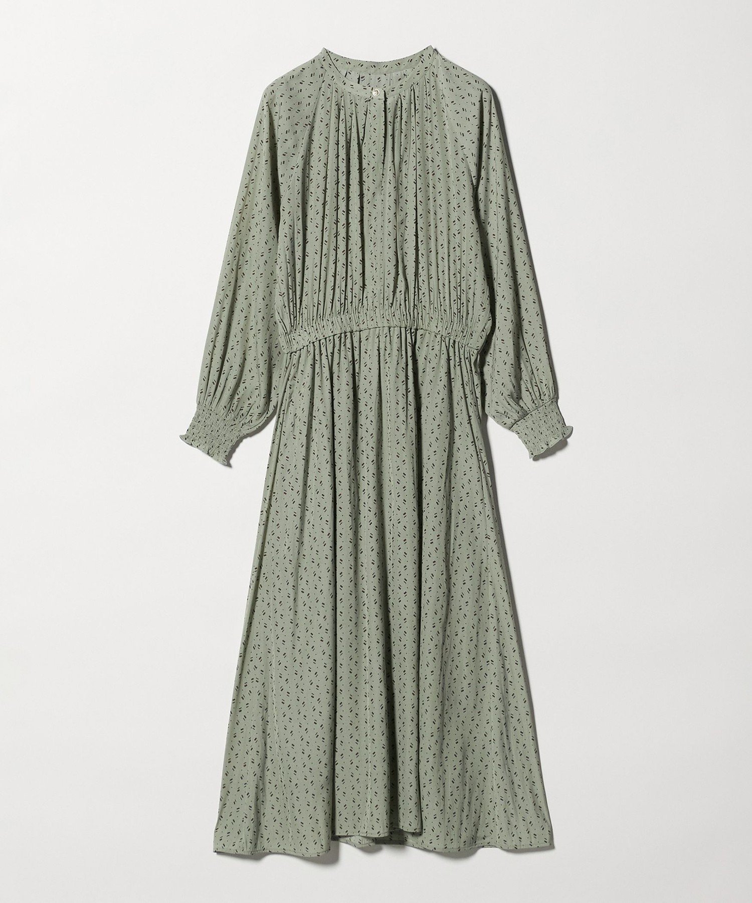 【ユナイテッドアローズ/UNITED ARROWS】のギャザー ワンピース -ウォッシャブル- A DAY IN THE LIFE インテリア・キッズ・メンズ・レディースファッション・服の通販 founy(ファニー) 　ファッション　Fashion　レディースファッション　Fashion for Women　ワンピース　Dresses　ウォッシャブル　Machine Washable　ヴィンテージ　Vintage Style　春　Spring　カットソー　Cut and Sewn Top　カーディガン　Cardigan, Knitwear　ギャザー　Gathered, Ruffled　シャーリング　Shirring, Ruched　スタンド　Stand Collar, Upright Stand　ストライプ　Stripe, Striped Pattern　トレンド　Trend, Trending Now　バランス　Balance, Style Balance　メタル　Metal, Metal Parts　ロング　Long, Long-Length　アウトレット　Outlet / Clearance　おすすめ　Recommended / Our Picks　エレガント 上品　Elegant　ビジネス 仕事 通勤　Business / Work / Commuting　LIME|ID: prp329100004869155 ipo3291000000036285182