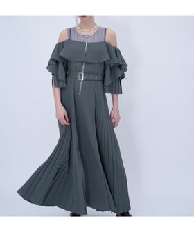 【ハレ/HARE】のオフショルZIPプリーツワンピース 人気、トレンドファッション・服の通販 founy(ファニー) ファッション Fashion レディースファッション Fashion for Women ワンピース Dresses アクセサリー Fashion Accessories インナー Innerwear ウェーブ Wavy Pattern サンダル Sandals, Summer Shoes シアー Sheer, See-Through シルバー Silver, Metallic Silver ストレート Straight, Straight Cut バランス Balance, Style Balance フェミニン Feminine, Girly フリル Frill, Ruffle プリーツ Pleats, Pleated レース Lace, Lace Fabric |ID:prp329100004869156