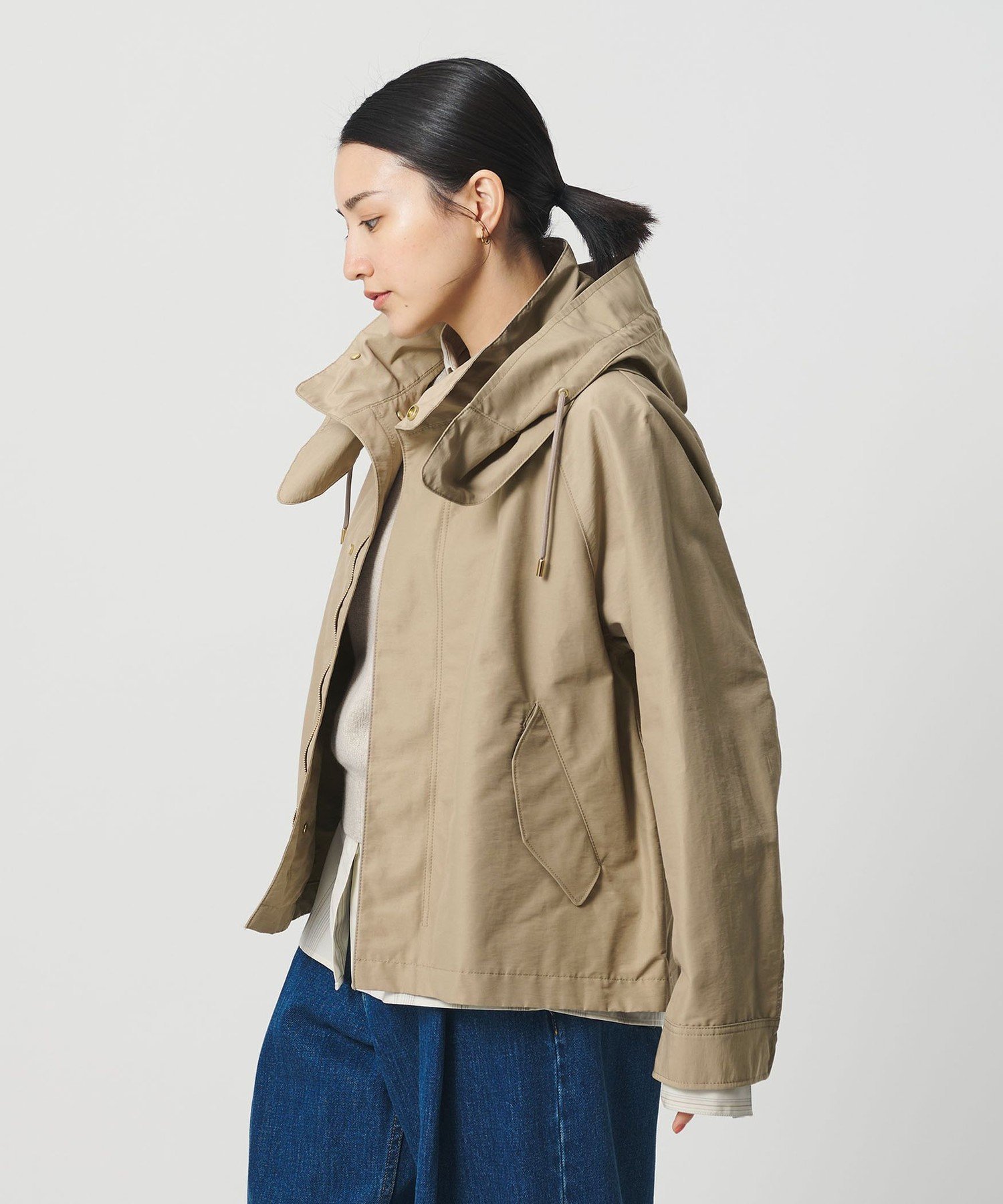 【ビューティ&ユース ユナイテッドアローズ/BEAUTY&YOUTH / UNITED ARROWS】のグログランフード マウンテンパーカー ウォッシャブル はっ水 インテリア・キッズ・メンズ・レディースファッション・服の通販 founy(ファニー) 　ファッション　Fashion　レディースファッション　Fashion for Women　トップス・カットソー　Cut & Sew Tops　レディースパーカー・カジュアルフーディー　Casual Hoodies & Sweatshirts　ウォッシャブル　Machine Washable　グログラン　Grosgrain, Grosgrain Ribbon　コーデュロイ　Corduroy, Cord Fabric　スウェット / スエット　Sweatshirt, Sweatwear　スタイリッシュ　Stylish, Fashionable　デニム　Denim, Jeans Material　定番　Standard, Basic Item　パーカー　Hoodie, Parka　フロント　Front, Front Design　プレーン　Plain, Simple　ボトム　Bottoms, Lower Wear　羽織　Haori, Light Jacket　レース　Lace, Lace Fabric　おすすめ　Recommended / Our Picks　エレガント 上品　Elegant　BEIGE|ID: prp329100004869465 ipo3291000000036290491