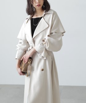 【フリーズマート/FREE'S MART】のケープ付きロングトレンチコート 人気、トレンドファッション・服の通販 founy(ファニー) ファッション Fashion レディースファッション Fashion for Women アウター Coat / Outerwear Collection コート・ロングコート・ピーコート Long Coats, Peacoats & More トレンチコート / 春秋の定番アウター Trench Coats おすすめ Recommended / Our Picks ツイル Twist, Twisted Detail ドレープ Drape, Draping Fabric ロング Long, Long-Length |ID:prp329100004869481