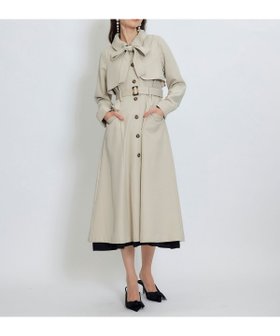 【レディアゼル/REDYAZEL】の2WAYレイヤードライクリボントレンチコート 人気、トレンドファッション・服の通販 founy(ファニー) ファッション Fashion レディースファッション Fashion for Women アウター Coat / Outerwear Collection コート・ロングコート・ピーコート Long Coats, Peacoats & More トレンチコート / 春秋の定番アウター Trench Coats クラシカル Classical, Vintage-Inspired ジャケット Jacket, Outerwear デニム Denim, Jeans Material トレンチ Trench, Trench Coat フェミニン Feminine, Girly フロント Front, Front Design リボン Ribbon, Bow ロング Long, Long-Length 羽織 Haori, Light Jacket |ID:prp329100004869484