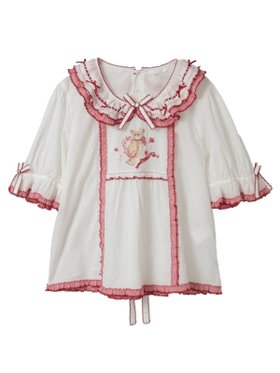 【ピンクハウス/PINK HOUSE】のテディローズ刺繍使いブラウス 人気、トレンドファッション・服の通販 founy(ファニー) ファッション Fashion レディースファッション Fashion for Women トップス・カットソー Cut & Sew Tops シャツ・ブラウス・オフィスカジュアル Elegant Blouses & Button-Ups ギンガム Gingham, Gingham Fabric サテン Satin, Glossy Fabric チェック Check, Plaid, Tartan フリル Frill, Ruffle フロント Front, Front Design モチーフ Motif, Design Theme リボン Ribbon, Bow レース Lace, Lace Fabric ローズ Rose, Rose Motif 春 Spring |ID:prp329100004869486