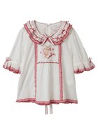 【ピンクハウス/PINK HOUSE】のテディローズ刺繍使いブラウス 人気、トレンドファッション・服の通販 founy(ファニー) ファッション Fashion レディースファッション Fashion for Women トップス・カットソー Cut & Sew Tops シャツ・ブラウス・オフィスカジュアル Elegant Blouses & Button-Ups ギンガム Gingham, Gingham Fabric サテン Satin, Glossy Fabric チェック Check, Plaid, Tartan フリル Frill, Ruffle フロント Front, Front Design モチーフ Motif, Design Theme リボン Ribbon, Bow レース Lace, Lace Fabric ローズ Rose, Rose Motif 春 Spring thumbnail シロ|ID: prp329100004869486 ipo3291000000036290996