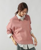 【グローバルワーク/GLOBAL WORK】のスウェットライクVネックプルオーバー/571342 人気、トレンドファッション・服の通販 founy(ファニー) ファッション Fashion レディースファッション Fashion for Women トップス・カットソー Cut & Sew Tops レディースパーカー・カジュアルフーディー Casual Hoodies & Sweatshirts カジュアルプルオーバー・ニットトップス Pullovers & Knit Tops / Casual Pullovers スウェット・クルーネックトップス Sweatshirts & Crewnecks / Relaxed Fit Sweat Tops Vネックトップス V-Neck Tops / V-Cut Neckline Shirts おすすめ Recommended / Our Picks ジャカード／ジャガード Jacquard, Woven Pattern ダブル Double, Double-Breasted ラウンド Round, Round Neck thumbnail スモークピンク28|ID: prp329100004869494 ipo3291000000036291182