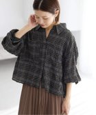 【イエナ/IENA】の《新色/追加》シャーリングチェックショートシャツ 人気、トレンドファッション・服の通販 founy(ファニー) ファッション Fashion レディースファッション Fashion for Women トップス・カットソー Cut & Sew Tops シャツ・ブラウス・オフィスカジュアル Elegant Blouses & Button-Ups 2026年 2026 ショート Short, Short Length チュール Tulip, Tulip Motif バランス Balance, Style Balance レース Lace, Lace Fabric ヴィンテージ Vintage Style 春 Spring thumbnail ブラック A|ID: prp329100004869500 ipo3291000000036291280