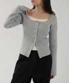 【アンドミー/andme】のボートネック リブ ニット カーディガン トップス 人気、トレンドファッション・服の通販 founy(ファニー) ファッション Fashion レディースファッション Fashion for Women トップス・カットソー Cut & Sew Tops ニット Knit Tops & Sweaters カーディガン・羽織り Layered Style Cardigans インナー Innerwear カーディガン Cardigan, Knitwear シンプル Simple, Minimal ジャケット Jacket, Outerwear デコルテ Décolleté, Neckline フィット Fit, Slim Fit フロント Front, Front Design ラウンド Round, Round Neck リブニット Rib Knit, Ribbed Knit エレガント 上品 Elegant thumbnail 杢グレー|ID: prp329100004869506 ipo3291000000036291470