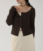 【アンドミー/andme】のボートネック リブ ニット カーディガン トップス 人気、トレンドファッション・服の通販 founy(ファニー) ファッション Fashion レディースファッション Fashion for Women トップス・カットソー Cut & Sew Tops ニット Knit Tops & Sweaters カーディガン・羽織り Layered Style Cardigans インナー Innerwear カーディガン Cardigan, Knitwear シンプル Simple, Minimal ジャケット Jacket, Outerwear デコルテ Décolleté, Neckline フィット Fit, Slim Fit フロント Front, Front Design ラウンド Round, Round Neck リブニット Rib Knit, Ribbed Knit エレガント 上品 Elegant thumbnail ブラウン|ID: prp329100004869506 ipo3291000000036291471