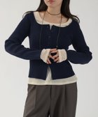 【アンドミー/andme】のボートネック リブ ニット カーディガン トップス 人気、トレンドファッション・服の通販 founy(ファニー) ファッション Fashion レディースファッション Fashion for Women トップス・カットソー Cut & Sew Tops ニット Knit Tops & Sweaters カーディガン・羽織り Layered Style Cardigans インナー Innerwear カーディガン Cardigan, Knitwear シンプル Simple, Minimal ジャケット Jacket, Outerwear デコルテ Décolleté, Neckline フィット Fit, Slim Fit フロント Front, Front Design ラウンド Round, Round Neck リブニット Rib Knit, Ribbed Knit エレガント 上品 Elegant thumbnail ネイビー|ID: prp329100004869506 ipo3291000000036291475