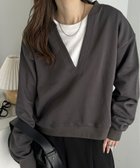 【ディスコート/Discoat】の【新色追加!/WEB限定】深Vショート丈スウェット 人気、トレンドファッション・服の通販 founy(ファニー) ファッション Fashion レディースファッション Fashion for Women トップス・カットソー Cut & Sew Tops レディースパーカー・カジュアルフーディー Casual Hoodies & Sweatshirts スウェット・クルーネックトップス Sweatshirts & Crewnecks / Relaxed Fit Sweat Tops おすすめ Recommended / Our Picks キャミソール Camisole, Spaghetti Strap Top キャミワンピース Cami Dress, Slip Dress ショート Short, Short Length シンプル Simple, Minimal スウェット / スエット Sweatshirt, Sweatwear タートルネック Turtleneck, High Neck フレア Flare, Flared thumbnail チャコールグレー|ID: prp329100004869516 ipo3291000000036291830