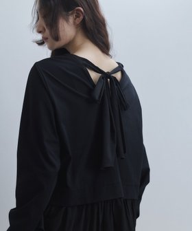 【アダム エ ロペ/ADAM ET ROPE'】の【WEB限定】2WAYバックリボントップス 人気、トレンドファッション・服の通販 founy(ファニー) ファッション Fashion レディースファッション Fashion for Women トップス・カットソー Cut & Sew Tops ウォッシャブル Machine Washable カッティング Cutting Detail カットソー Cut and Sewn Top デニム Denim, Jeans Material ドッキング Docking, Mixed Material ハーフ Half, Half-Length フェミニン Feminine, Girly ラッフル Ruffle, Frill ランダム Random, Irregular リボン Ribbon, Bow A/W・秋冬 Autumn/Winter おすすめ Recommended / Our Picks エレガント 上品 Elegant 2026年 2026 |ID:prp329100004869522