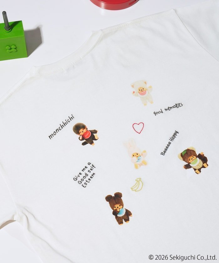 【フリークスストア/FREAK'S STORE】のモンチッチ 刺繍×プリント 散らばし Tシャツ【限定展開】 人気、トレンドファッション・服の通販 founy(ファニー) 　ファッション　Fashion　レディースファッション　Fashion for Women　トップス・カットソー　Cut & Sew Tops　シャツ・ブラウス・オフィスカジュアル　Elegant Blouses & Button-Ups　ロングTシャツ・Tシャツ　Longline T-Shirts & Tees　2026年　2026　イラスト　Illustration　スペシャル　Special, Limited Edition　プリント　Print, Printed Pattern　エレガント 上品　Elegant　夏　Summer　S/S・春夏　SS, Spring/Summer, Warm Season　 other-1|ID: prp329100004869524 ipo3291000000036292100