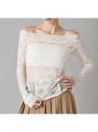 【リリーブラウン/Lily Brown】のオフショルダーレーストップス 人気、トレンドファッション・服の通販 founy(ファニー) ファッション Fashion レディースファッション Fashion for Women トップス・カットソー Cut & Sew Tops ストレッチ Stretch, Stretchy Fabric スマート Smart, Elegant フィット Fit, Slim Fit フェミニン Feminine, Girly レース Lace, Lace Fabric thumbnail WHT[001]|ID: prp329100004869542 ipo3291000000036292677