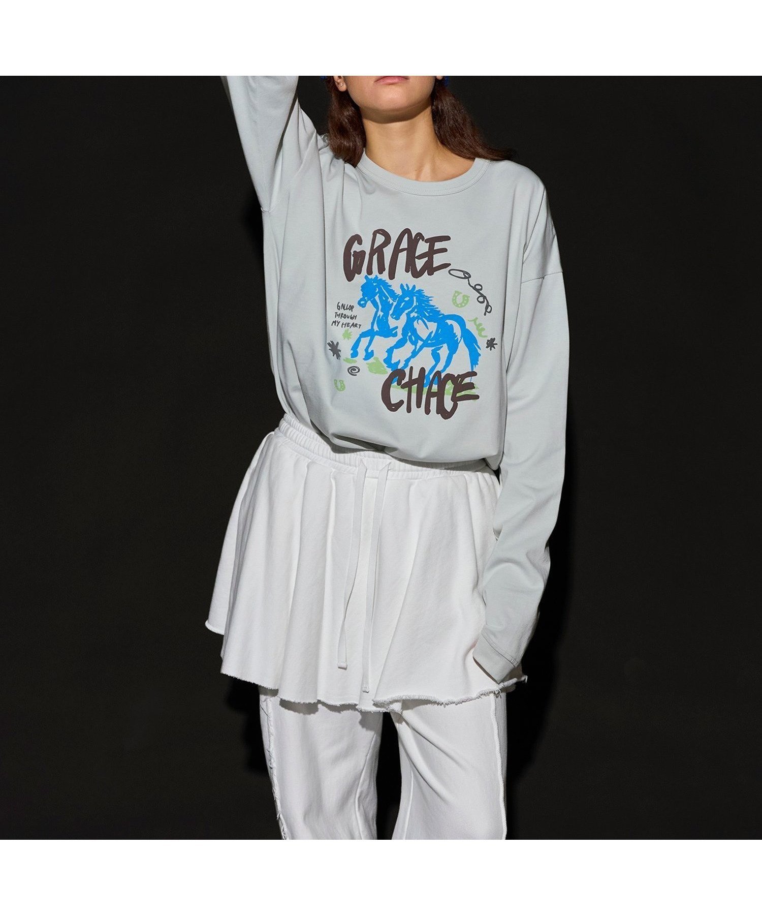 【メゾンスペシャル/MAISON SPECIAL】のホースロンTEE 人気、トレンドファッション・服の通販 founy(ファニー) 　ファッション　Fashion　レディースファッション　Fashion for Women　トップス・カットソー　Cut & Sew Tops　ロングTシャツ・Tシャツ　Longline T-Shirts & Tees　インナー　Innerwear　グラフィック　Graphic, Graphic Design　スリーブ　Sleeve, Long Sleeve / Short Sleeve　フロント　Front, Front Design　プリント　Print, Printed Pattern　リラックス　Relax, Relaxed Fit　ロング　Long, Long-Length　 other-1|ID: prp329100004869547 ipo3291000000036292806