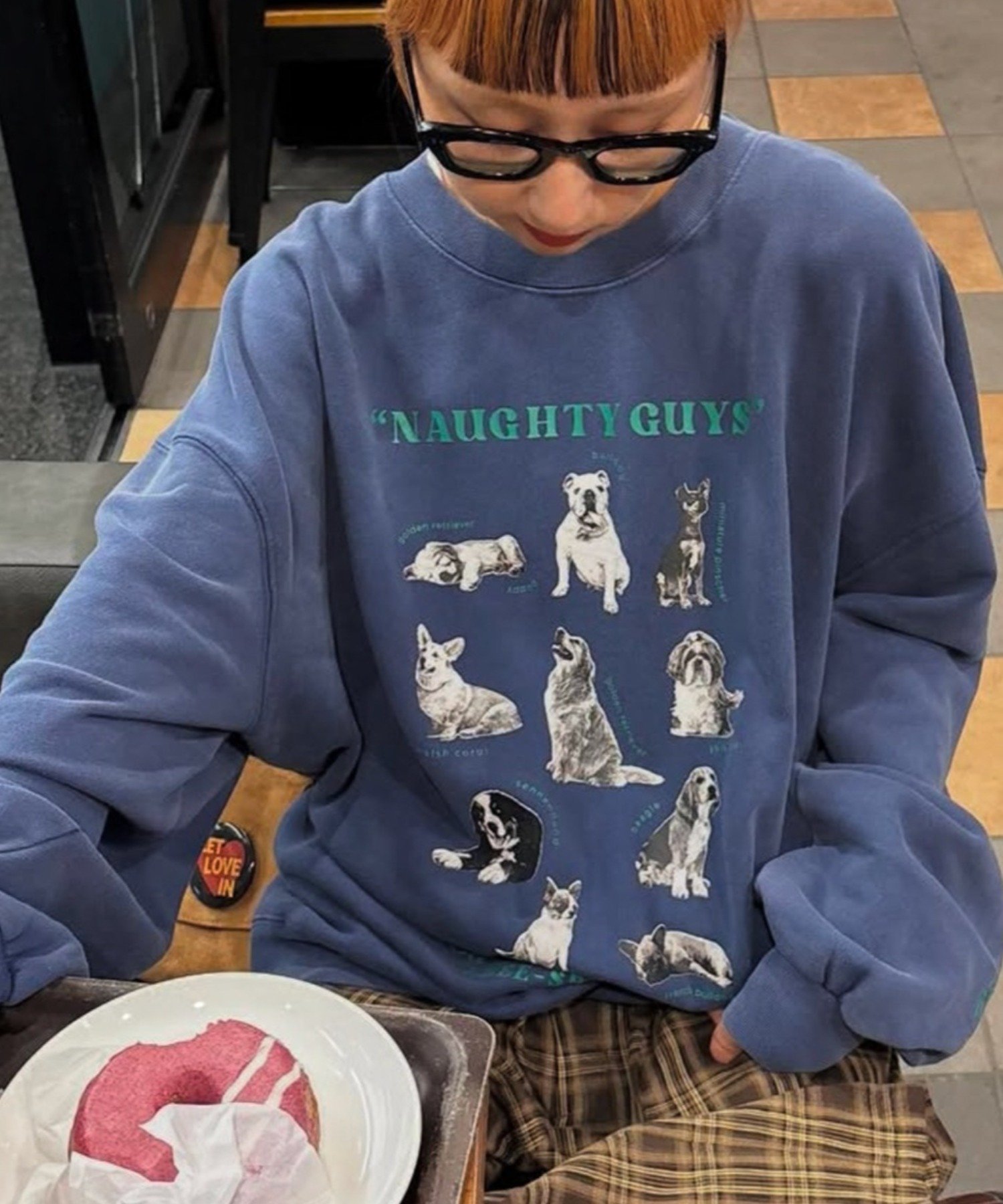 【チャオパニックティピー/CIAOPANIC TYPY】の【SOUNDS GOOOOD】プリント刺繍ヴィンテージスウェット インテリア・キッズ・メンズ・レディースファッション・服の通販 founy(ファニー) 　ファッション　Fashion　レディースファッション　Fashion for Women　トップス・カットソー　Cut & Sew Tops　レディースパーカー・カジュアルフーディー　Casual Hoodies & Sweatshirts　スウェット・クルーネックトップス　Sweatshirts & Crewnecks / Relaxed Fit Sweat Tops　インナー　Innerwear　ヴィンテージ　Vintage Style　ジャケット　Jacket, Outerwear　スウェット / スエット　Sweatshirt, Sweatwear　スタイリッシュ　Stylish, Fashionable　スラックス　Slacks, Dress Pants　ダウン　Down, Puffer　デニム　Denim, Jeans Material　ブルゾン　Blouson, Bomber Jacket　プリント　Print, Printed Pattern　冬　Winter / This Winter　おすすめ　Recommended / Our Picks　ネイビー|ID: prp329100004869559 ipo3291000000036292914