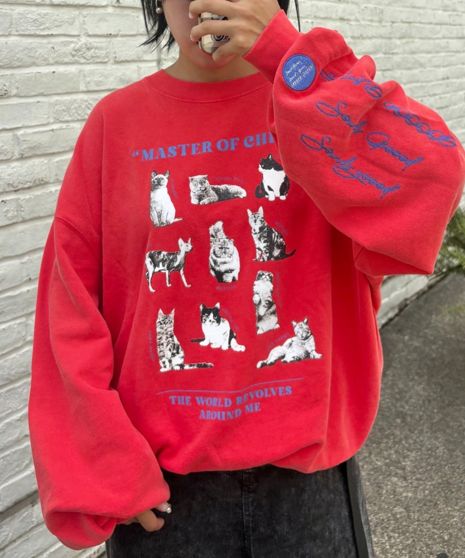 【チャオパニックティピー/CIAOPANIC TYPY】の【SOUNDS GOOOOD】プリント刺繍ヴィンテージスウェット インテリア・キッズ・メンズ・レディースファッション・服の通販 founy(ファニー) 　ファッション　Fashion　レディースファッション　Fashion for Women　トップス・カットソー　Cut & Sew Tops　レディースパーカー・カジュアルフーディー　Casual Hoodies & Sweatshirts　スウェット・クルーネックトップス　Sweatshirts & Crewnecks / Relaxed Fit Sweat Tops　インナー　Innerwear　ヴィンテージ　Vintage Style　ジャケット　Jacket, Outerwear　スウェット / スエット　Sweatshirt, Sweatwear　スタイリッシュ　Stylish, Fashionable　スラックス　Slacks, Dress Pants　ダウン　Down, Puffer　デニム　Denim, Jeans Material　ブルゾン　Blouson, Bomber Jacket　プリント　Print, Printed Pattern　冬　Winter / This Winter　おすすめ　Recommended / Our Picks　レッド|ID: prp329100004869559 ipo3291000000036292916